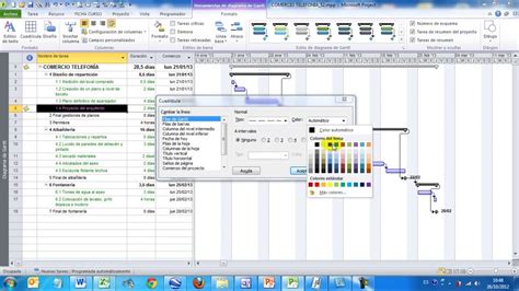 MS PROJECT 2010-2013-2016: FORMATO DEL DIAGRAMA DE GANTT (80) - YouTube