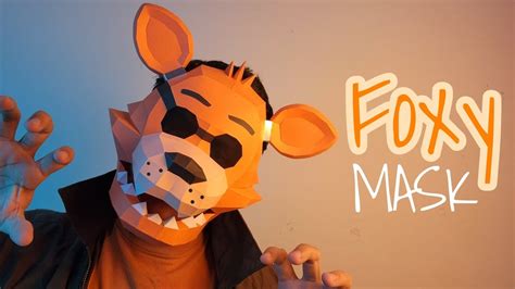 How to make a Foxy Mask using Paper - DIY FNAF Mask - YouTube