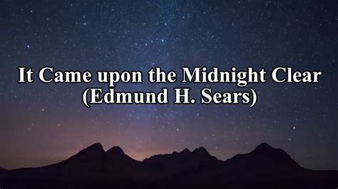 It Came Upon a Midnight Clear (Hymn Piano Instrumental w/ Lyrics) - YouTube