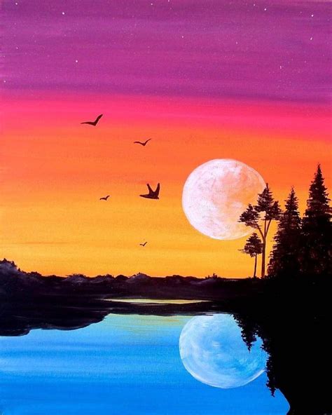 Pin by Christie Marie on Painting ~ Summer Paintings | Canvas painting, Sunset painting, Canvas ...