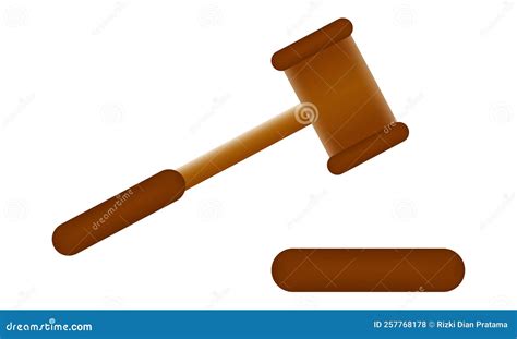 Hammer Illustration with Justice Theme Stock Vector - Illustration of decision, criminal: 257768178