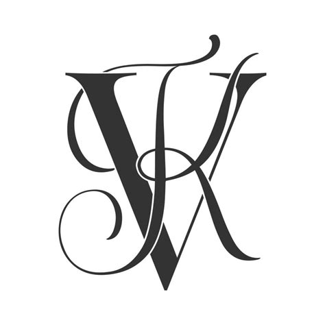 vk ,kv, monogram logo. Calligraphic signature icon. Wedding Logo Monogram. modern monogram ...