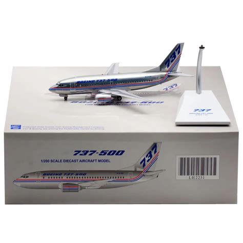 Diecast 1:200 Scale B737-500 N73700 Planes Model Airplanes Prototype ...