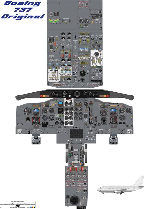 Boeing 737-100/200 "Original" Cockpit Poster - Digital Download