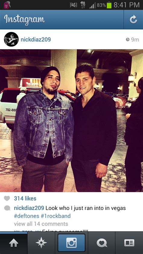 Nick Diaz is a Deftones Fan : MMA