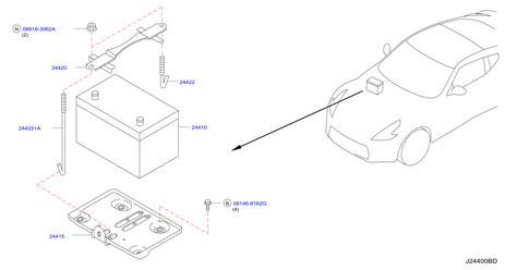 Nissan Z Battery Tray - 64866-JK600 | Rockaway Nissan, Inwood NY