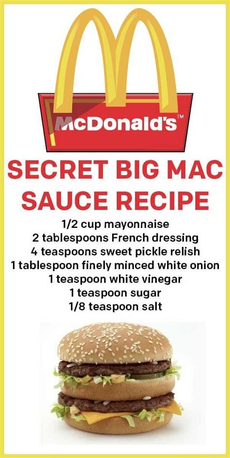 Pin by Joyce Sutton on Recipes | Mac sauce recipe, Copykat recipes, Big mac sauce recipe