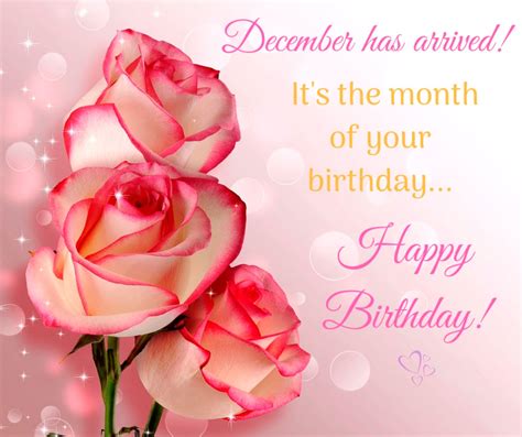 December has arrived! It's the month of your birthday.