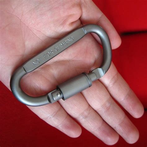 New 5pcs Aluminum Carabiner D-Ring Key Chain Key-chain Clip Hook ...