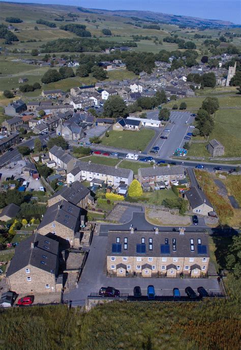 Aerial Photo of Hawes Yorkshire. Hawes is a large village or small town with a number of ...