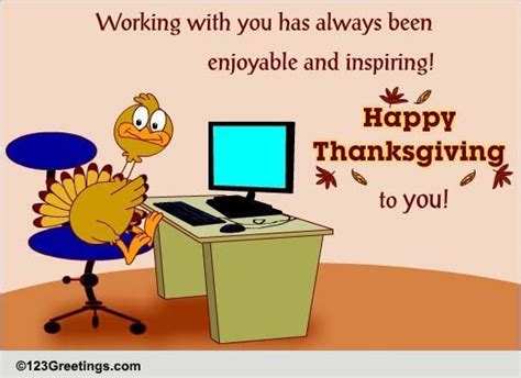 Thanksgiving At Work! Free Business Greetings eCards, Greeting Cards ...