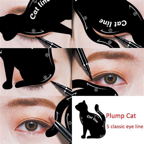 Cat Eyeliner Stencil Smoky Eyeshadow Applicators Template Plate ...