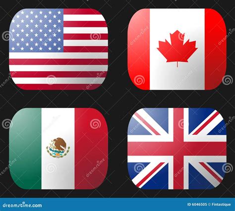 UK USA Mexico Canada Flag Royalty Free Stock Photo - Image: 6046505