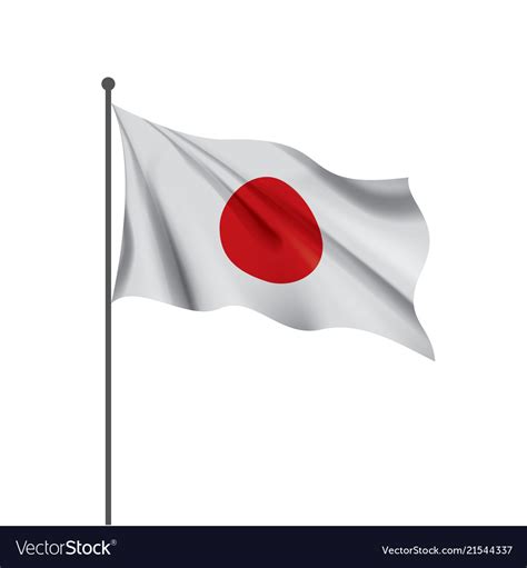 Japan flag on a white Royalty Free Vector Image