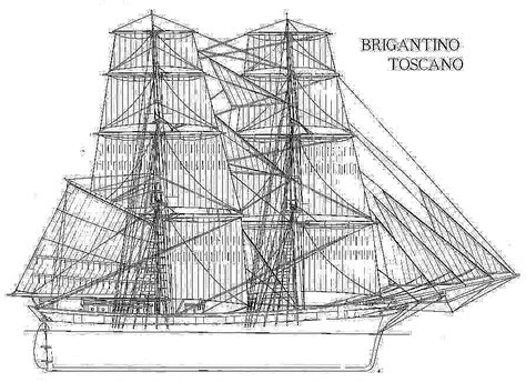 Brigantine Toscan ship model plans Best Ship Models