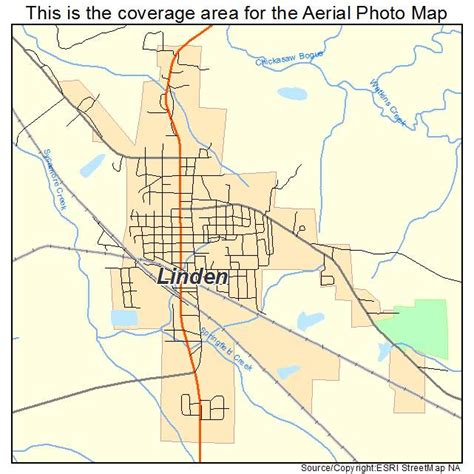 Aerial Photography Map of Linden, AL Alabama