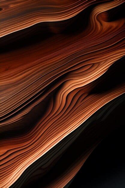 Premium AI Image | A brown and orange wave pattern