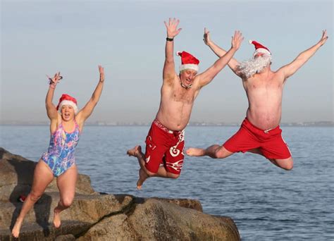 Leo Varadkar & Partner Matt Join Revellers At Forty Foot Christmas Swim