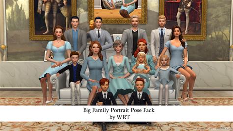 Sims 4 Family Portrait Poses | Big Family Portrait Pose Pack