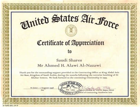 Air Force Promotion Certificate Template - Printable Word Searches