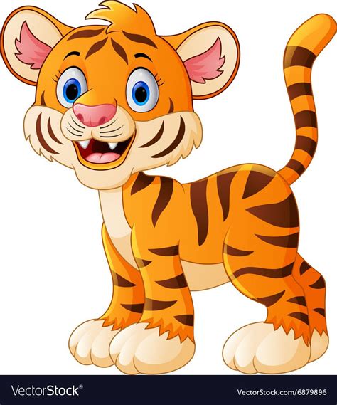 happy tiger cartoon. Download a Free Preview or High Quality Adobe Illustrator Ai, EPS, PDF and ...