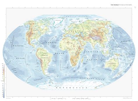 World Physical Atlas Plate by Collins - The Map Shop