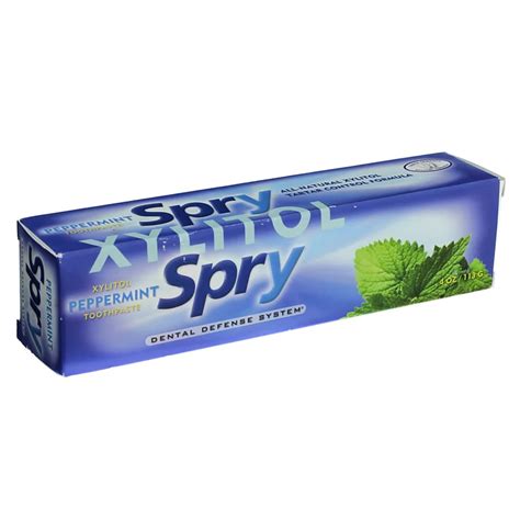 Spry Peppermint Xylitol Toothpaste - Fluoride Free - Shop Oral Hygiene ...