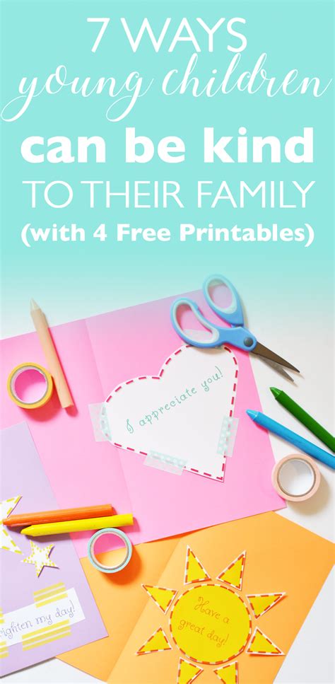 7 Ways Young Children Can Be Kind To Their Family - The Crafting Chicks