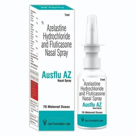 AUSFLU-AZ AZELASTINE HYDROCHLORIDE AND FLUTICASONE NASAL SPRAY, Packaging Size: 7 ML, Packaging ...