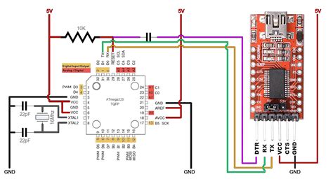 Arduino Nano Atmega328p Pinout