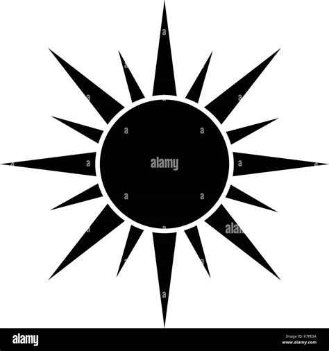 sun silhouette vector symbol icon design. Beautiful illustration ...