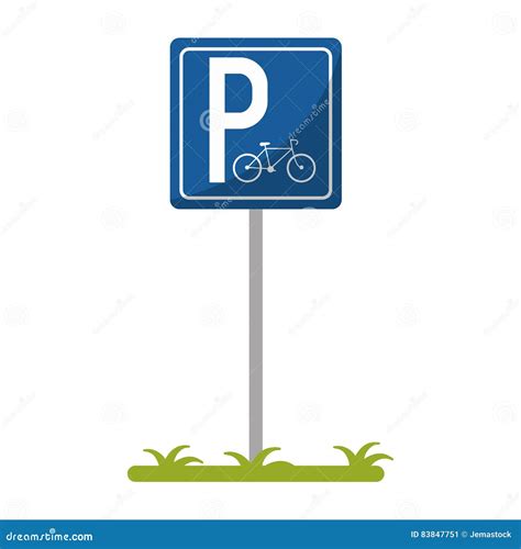 Road sign parking stock vector. Illustration of isolated - 83847751