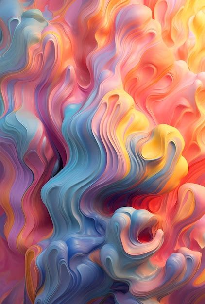 A colorful abstract painting with a colorful background. | Premium AI-generated image