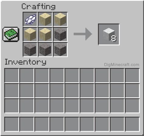 How to make White Concrete Powder in Minecraft