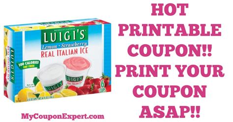 OH MY GOSH!! HURRY & Print This HOT Luigi's Real Italian Ice Coupon ASAP!!