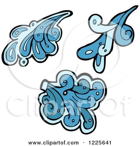 Clipart of Blue Water Splashes - Royalty Free Vector Illustration by ...