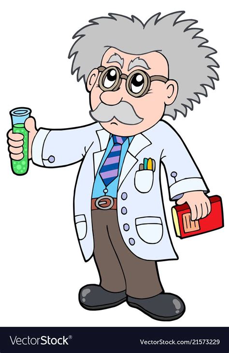 Cartoon scientist Royalty Free Vector Image - VectorStock | Scientist ...