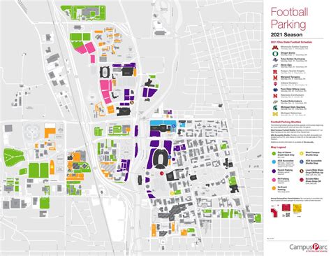 Parking for Ohio State football: Map for the Penn State game