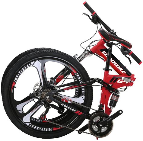 Eurobike Folding Bike G4 21 Speed Mountain Bike 26 Inches 3-Spoke ...