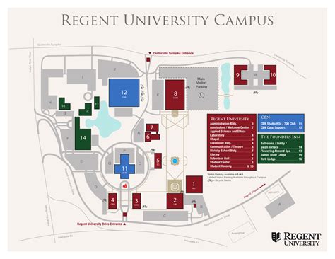 Regent University Campus Map – Map Vector