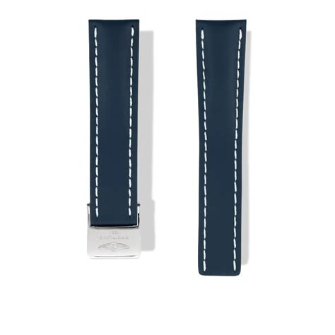 BREITLING Blue Calfskin Leather Strap 22MM