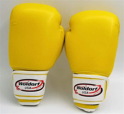 Boxing Gloves In Vinyl Yellow Training Gloves - Woldorf USA INC