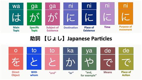 Japanese Particle Explained - 14 Particles 助詞 (じょし) ドリル - YouTube