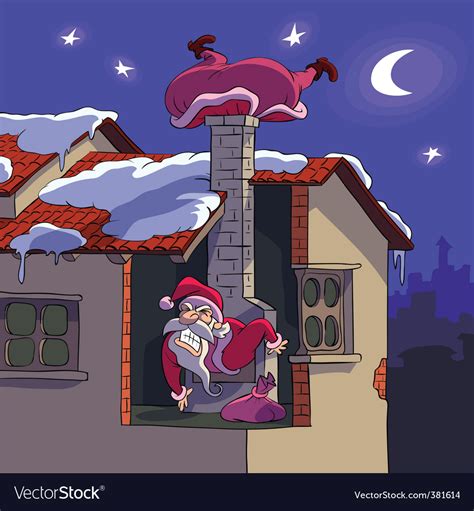 Santa claus in trouble Royalty Free Vector Image