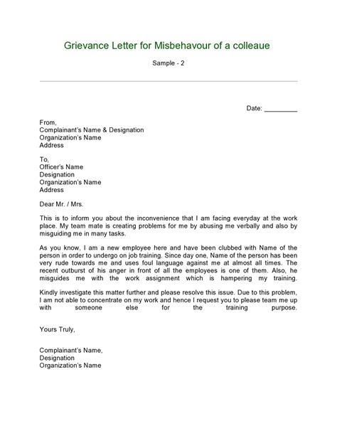 28 Formal Grievance Letter Templates (+Examples)