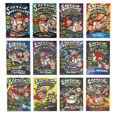 By Dav Pilkey Captain Underpants 11 books Box Set Collection [Hardcover] by [Har - Children & YA ...