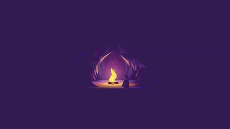 Download Campfire Animated Illustration Wallpaper | Wallpapers.com