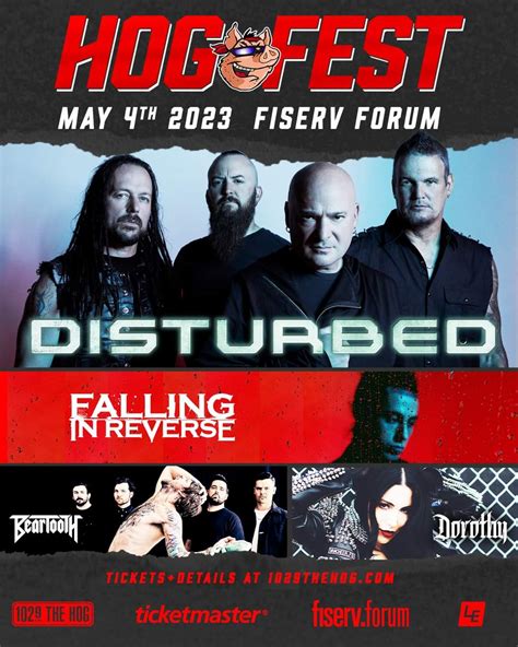 Disturbed, Falling In Reverse, Beartooth, & Dorothy Set For 2023 “Hog ...