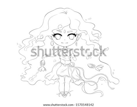 Naiad Water Nymph Illustration Water Hair Stock Illustration 1570548142 ...