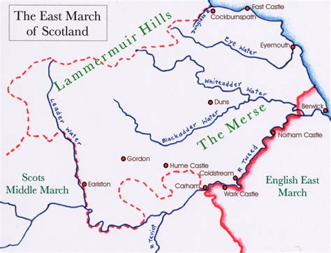 Berwickshire East March of Scotland Maps 1580 – 1665 – Reivers